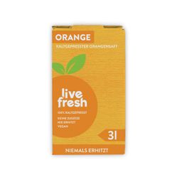 LiveFresh Orangensaft Kaltgepresst - 3 Liter Saftbox Orange