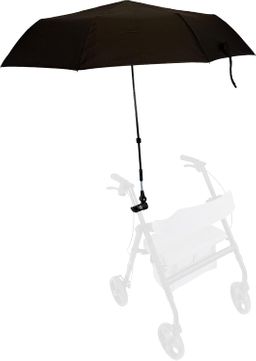 ForeverSenior Regenschirmhalter für Rollatoren - höhenverstellbarer Rollatorschirm
