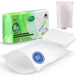 Harmony Care® -Feuchte Einmal Waschhandschuhe aus Spunlaced, Einmalwaschlappen für Erwachsene & Baby