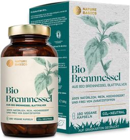 NATURE BASICS® - Hochwertiges Bio Brennnessel aus natürlichem Blattpulver