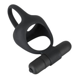 Penis- und Hodenring "Vibrating cock & ball ring" | Mit Vibrobullet | Black Velvets