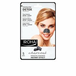 Iroha Nature® Kohle Nasenpflaster 5 Stück – Porentiefe Reinigung