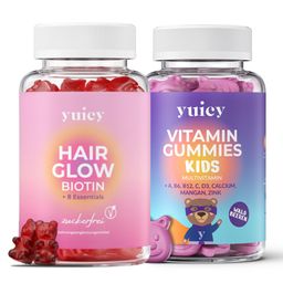 yuicy® Hair Glow & Kids Multivitamin - Hochdosierte Vitamin Fruchtgummies