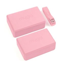 Myga Stabilisations-Set aus 2 Blöcken und einem Yogagurt