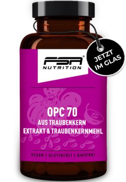 FSA NUTRITION OPC 70 aus Traubenkern Extrakt und Traubenkernmehl im Glas
