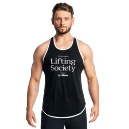 Tanktop Herren Stringer locker mit tiefen Armlöchern in Black
