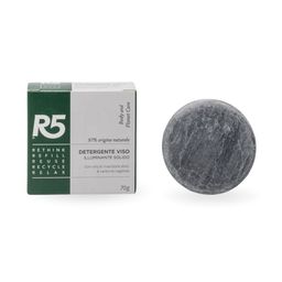 R5 Festes Gesichtsreinigungsmittel Illuminierend, 97% Natürlich, Vegan, Hergestellt in Italien