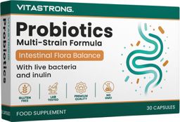 Vitastrong Probiotika - 30 Kapseln, für das Gleichgewicht der Darmflora