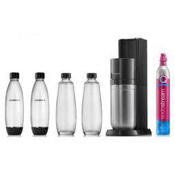SodaStream DUO Wassersprudler, Titan, Vorteils-Pack mit 4 Flaschen
