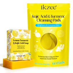 P-Beauty Gesichtseinigungs-Set Kurkuma Seife und Reinigungspads