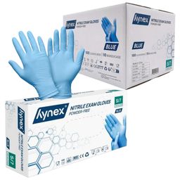 Hynex Nitrilhandschuhe blau puderfrei 3,5g Einweghandschuhe Größe S