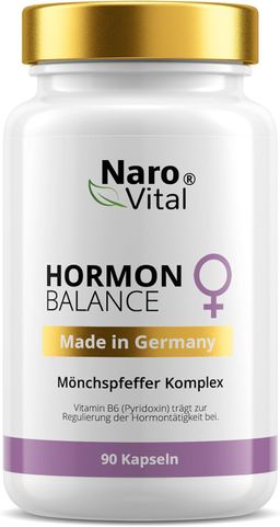 NaroVital Hormon Balance Frauen Mönchspfeffer Komplex - 90 Kapseln Wild Yams, Myo-Inositol & Safran