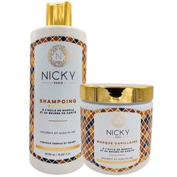 Nicky Paris - Set aus Frizz-Shampoo und Maske mit Marulaöl