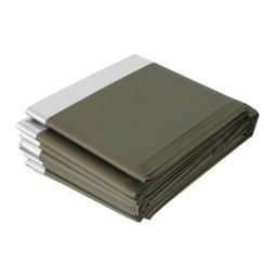 HUM AEROuse Rettungsdecke olivgrün/ silber, 160 x 210 cm
