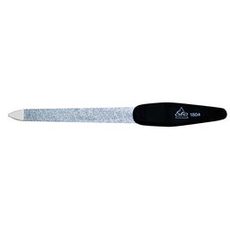 Saphir-Flachfeile mit Griff, grob/fein, verchromt - vorne spitz