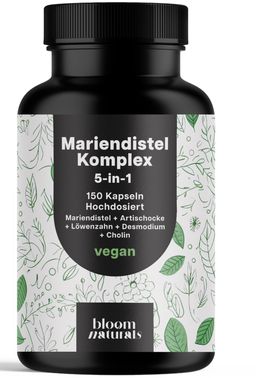 Leber Komplex Kur Hochdosiert - 150 Kapseln - 5 Monate Vorrat - Bloom Naturals
