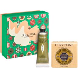 L'Occitane, Verbene Mini-Geschenkset Xmas 23 = Verbene Handcreme 30 ml + Shea Verbene Seife 50 g