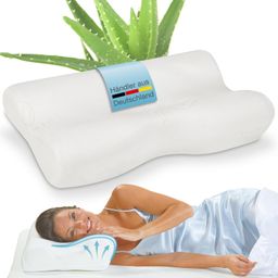 ELONEO Seitenschläferkissen mit Aloe Vera 3D Bezug, Hausstauballergiker geeignet