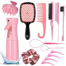 Cosmé'Chic - 14-teiliges Set: Bürsten - Kämme - Haaraccessoires