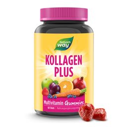Kollagen Gummibärchen I 2500 µg Biotin und 255 mg Kollagen-Peptide I Erdbeer-Geschmack I ohne Gel...