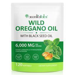 Aliver Oregano Öl Softgels Kapseln mit Schwarzkümmelöl Nahrungsergänzungsmittel