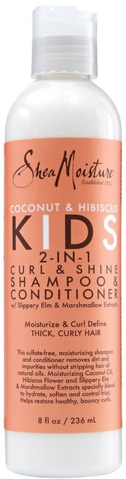 SHEA MOISTURE Kokosnuss & Hibiskus Kinder 2-in-1 Locken- und Glanzshampoo & Spülung