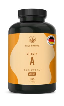 TRUE NATURE® Vitamin A Tabletten - Augenvitamine Vegan & Made in Germany