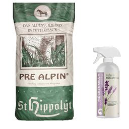 St. Hippolyt PreAlpin Wiesencobs + Relax Biocare Mückenmilch für Pferde