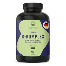 Vitamin B Komplex Forte - Alle 8 B-Vitamine + Cholin & Inositol - Vitamin B Kapseln - TRUE NATURE®