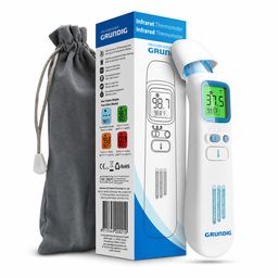 Grundig Fieberthermometer kontaktlos Infrarot - Hochpräzise Ohr Stirn