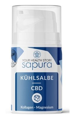 CBD Kühlsalbe mit 3-Fach Effekt * Hanf Sportsalbe kühlend * Kühlgel SAPURA®