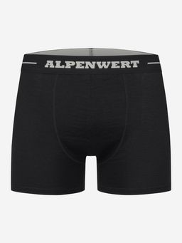 ALPENWERT Boxershort Herren 100% Merino Schwarz S