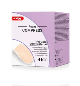Snögg Foam COMPRESS für Pferde, Hunde, Katzen 5 x 5 cm