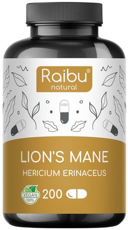 Lions Mane (Hericium Erinaceus) Kapseln Hochdosiert - RAIBU