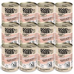 Dogs’n Tiger Junior, Hundefutter, Grünschnabel, Nassfutter, Welpen, Geflügel, Karotte & Zucchini