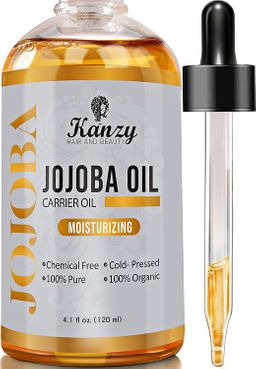 Kanzy Jojobaöl Bio Kaltgepresst 100% Rein Gold für Haut Haare Nägel