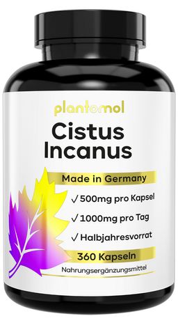 plantomol® Cistus Incanus Kapseln - 1000mg reines Zistrosenkraut pro Tagesdosis (2 Kapseln)