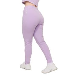 GymBeam Jogginghose Damen Slim mit Kordelzug und Reißverschlusstaschen Lavender