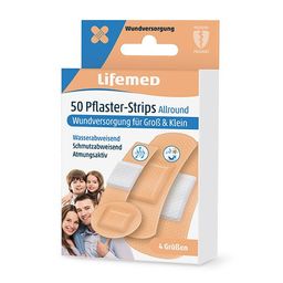 Lifemed 50 Pflaster-Strips hautfarben "Allround" 4 Größen