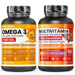 Vitastrong Omega-3 & Multivitaminico – Energia, sistema immunitario ed EPA + DHA