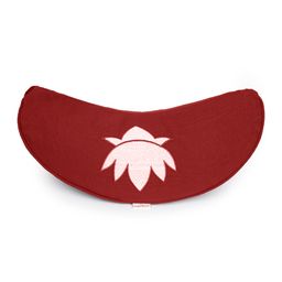 yogabox Yogakissen Halbmond BASIC Lotus Stick weiß - bordeaux - 40 x 17 x 12,0 cm