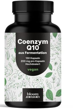 Coenzym Q10 Hochdosiert - 130 Kapseln - 200mg - 4 Monate Vorrat - Bloom Naturals