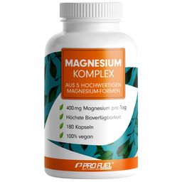 ProFuel - MAGNESIUM Komplex mit 5 hochwertigen Magnesium-Formen, optimal hochdosiert, 400 mg pro Tag