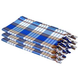 Carenesse Hamamtuch Classic Set Karo blau, 80 x 170 cm