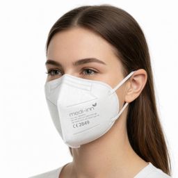 Medi-Inn Atemschutzmasken FFP2 NR, Typ IIR, 3-lagig, weiß