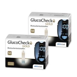 GlucoCheck GOLD Blutzuckerteststreifen, 100 Stück