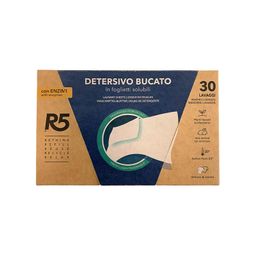 R5 Waschmittel in Löslichen Blättern 30 Waschladungen, Enzyme, Duft Leinenblüten