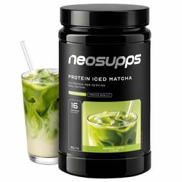 Neosupps Protein Iced Matcha Latte mit echtem Matcha, Proteinpulver