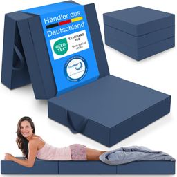 ELONEO Klappmatratze 15 cm dick, waschbar, versch. Größen & Farben, geeignet für Hausstauballergiker