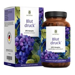 Blutdruck OPC Komplex Traubenkern Extrakt 90 vegane Kapseln hochdosiert Q10 NATURTREU®